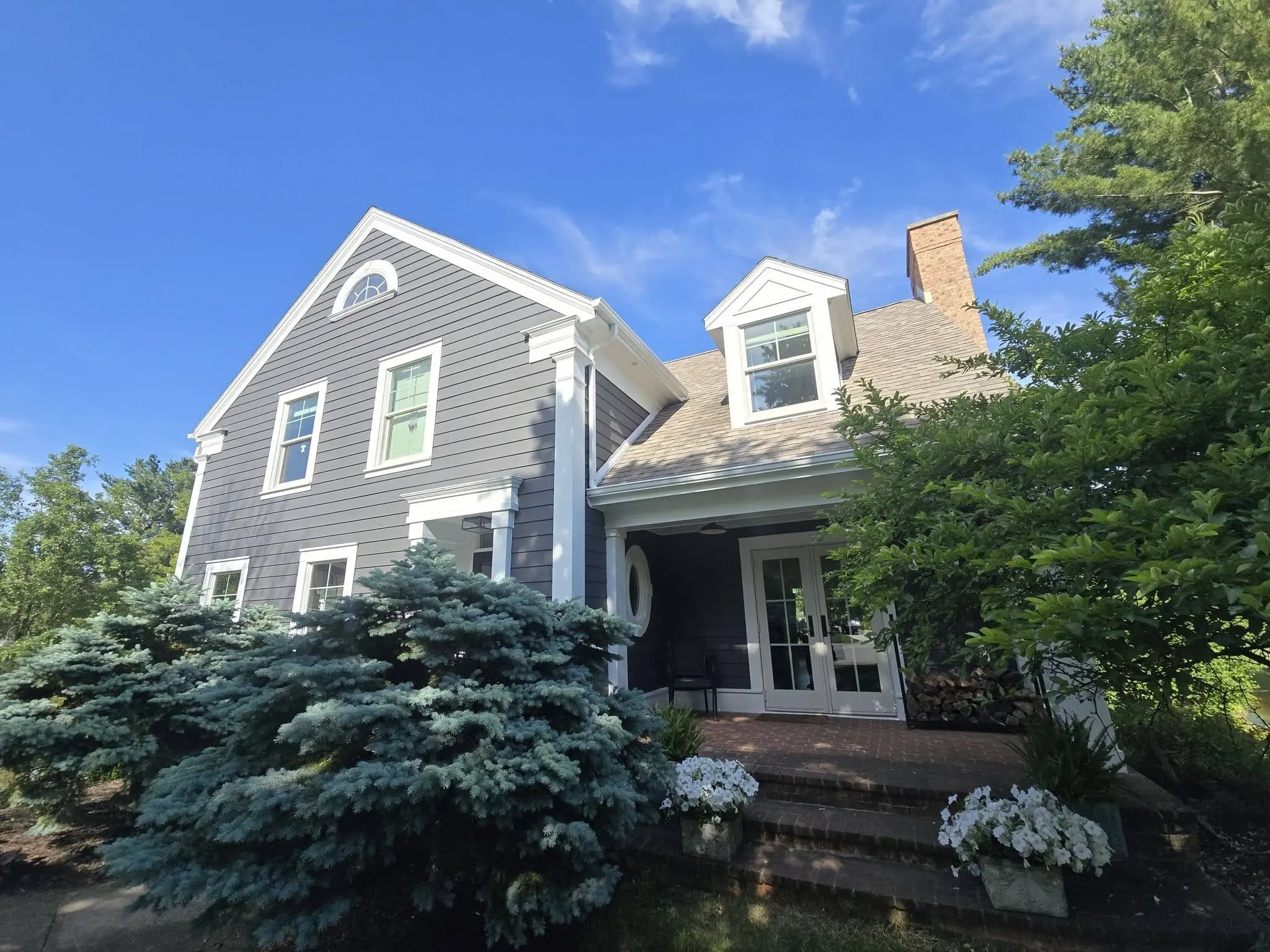 Stahl Painting Company's residential exterior project—showcasing the precision and care behind our top-rated painting services in Granger, IN.
