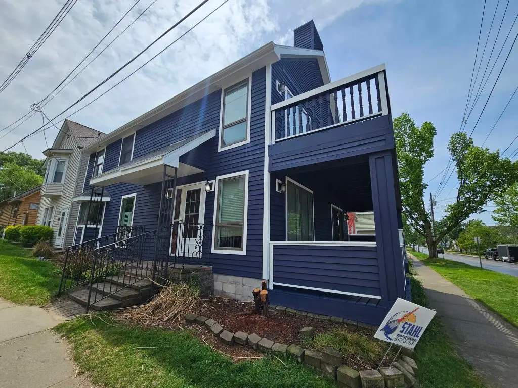 Stahl Painting Company's expert residential exterior restoration, showcasing a recent home painting project in Granger, IN.