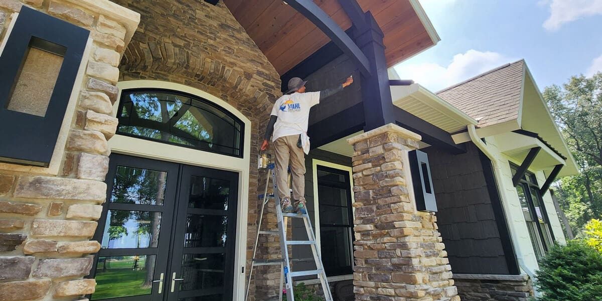 Stahl painting workers on a house exterior